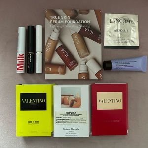 9 Piece High End Makeup and Fragrance Sample Set